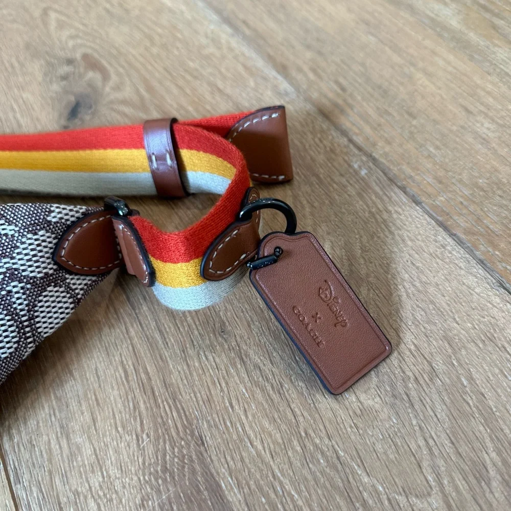 Disney X Coach League Crossbody Bag Signature Textile Jacquard Mickey Mouse - Picture 6 of 11